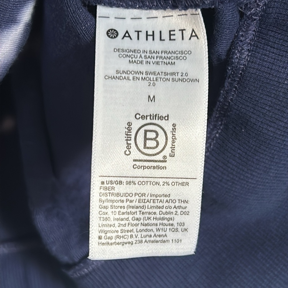 Athleta tie dye long sleeve sundown sweatshirt size medium - Picture 5 of 5